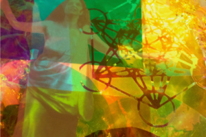 Re-Genesis Ala Kabbalah, Metatron, Quantum Mechanics, Synchronicity, Synesthesia, Wonder, Awe, Amazement and Chutzpah - Creating
Balance and Healing Injustice (2), 2020, Radiant film/Silhouettes/Acrylic disc, Archival digital print, 24inHx36inW