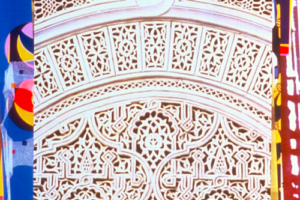 Textile Collage (Moorish Architectural Decoration), Archival digital print, 2004